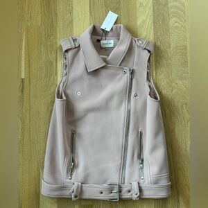 Sugar Lipz Spring and Summer Biker Blush Pink Zipable Vest Size Small